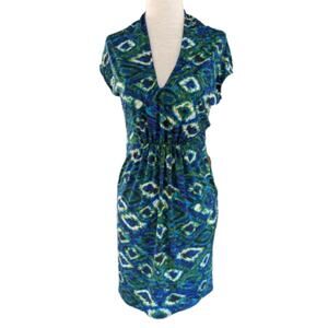 Deborah Viereck V Neck Cap Sleeve Dress XS